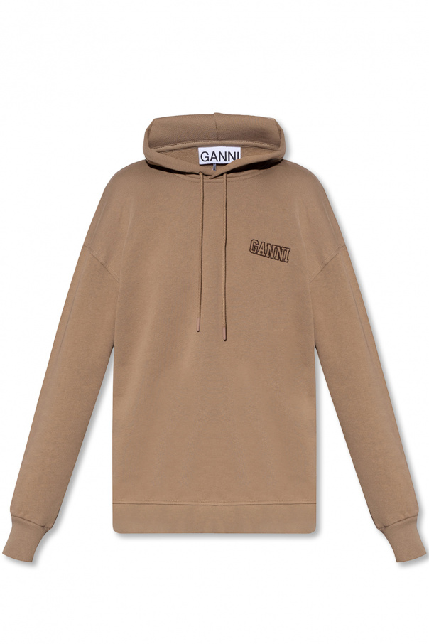 Ganni Beige Women's Hoodie Size on sale S